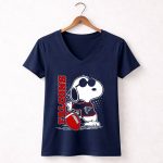 Atlanta Falcons Snoopy Football Falcons 5 Womens V Neck