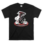 Atlanta Falcons Snoopy With Falcons Logo And Helmet T Shirt 6
