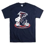 Atlanta Falcons Snoopy With Falcons Logo And Helmet T Shirt 7