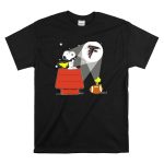Atlanta Falcons Snoopy Woodstock Football Moonlight T Shirt 6