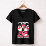 Atlanta Falcons Snoopy and Charlie Brown 61st anniversary 1965 2026 7 Womens V Neck