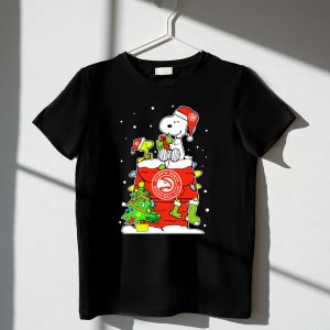 Atlanta Hawks Basketball Club Christmas Snoopy And Woodstock 1 T Shirt