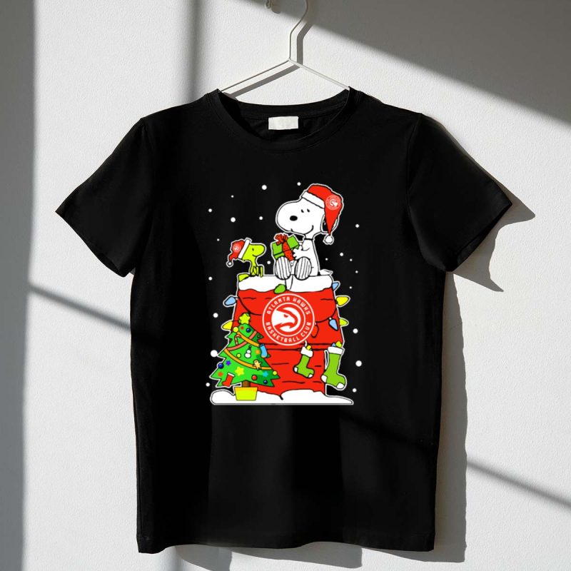 Atlanta Hawks Basketball Club Christmas Snoopy And Woodstock 1 T Shirt
