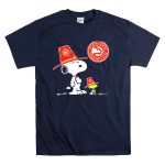 Atlanta Hawks Basketball Club Snoopy Woodstock Fan Hat T Shirt 7