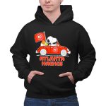 Atlanta Hawks Basketball Snoopy Dog Driving Car Peanuts Sports Team Fan 2 Hoodie