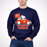 Atlanta Hawks Basketball Snoopy Dog Driving Car Peanuts Sports Team Fan 3 Sweatshirt