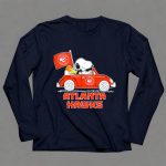 Atlanta Hawks Basketball Snoopy Dog Driving Car Peanuts Sports Team Fan 6 Long Sleeves