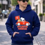 Atlanta Hawks Basketball Snoopy Dog Driving Car Peanuts Sports Team Fan 8 Hoodie