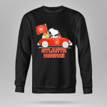 Atlanta Hawks Basketball Snoopy Dog Driving Car Peanuts Sports Team Fan 9 Sweatshirt
