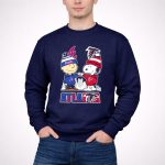 Atlanta Snoopy Fist Bump Charlie Brown Braves And Falcons 3 Sweatshirt