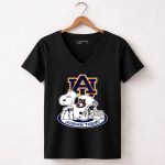 Auburn Tigers Snoopy Au Football Helmet 7 Womens V Neck.jpg