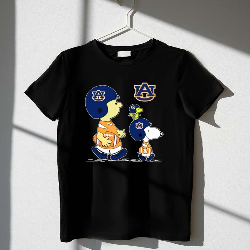 Auburn Tigers Snoopy And Woodstock Football Helmets Peanuts Collaboration 1 T Shirt.jpg
