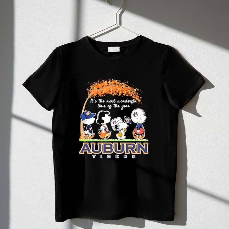 Auburn Tigers X Snoopy And The Peanuts Its The Most Wonderful Time Of The Year 1 T Shirt.jpg