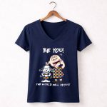 Autism Snoopy Charlie be you the world will adjust 5 Womens V Neck