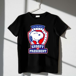 Back the Beagle Snoopy for President Campaign Badge 1 T Shirt