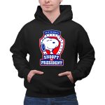 Back the Beagle Snoopy for President Campaign Badge 2 Hoodie