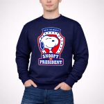 Back the Beagle Snoopy for President Campaign Badge 3 Sweatshirt