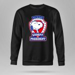 Back the Beagle Snoopy for President Campaign Badge 9 Sweatshirt