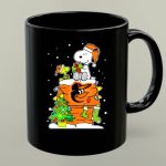 Baltimore Orioles Christmas Snoopy with Woodstock and Santa Hat 1 mug.jpg