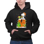 Baltimore Orioles Christmas Snoopy with Woodstock and Santa Hat 2 Hoodie