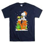 Baltimore Orioles Christmas Snoopy with Woodstock and Santa Hat T Shirt 7