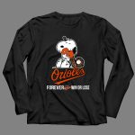 Baltimore Orioles Forever Win Or Lose Baseball Snoopy Shirt 4 Long Sleeves