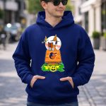 Baltimore Orioles Halloween Snoopy Reading On Doghouse With Woodstock And Pumpkins T Shirt 8