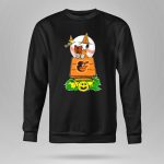 Baltimore Orioles Halloween Snoopy Reading On Doghouse With Woodstock And Pumpkins T Shirt 9