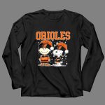Baltimore Orioles Holiday Snoopy Charlie Brown Christmas 4 Long Sleeves