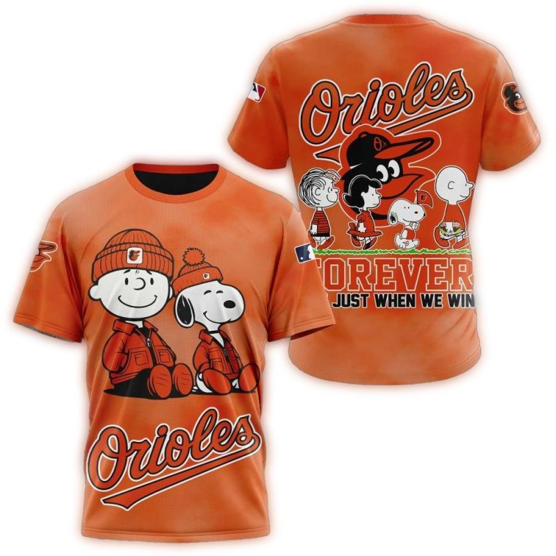 Baltimore Orioles Peanuts Forever Aop T Shirt 1.Jpg