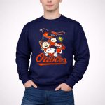 Baltimore Orioles Snoopy Charlie Brown Playing Baseball 3 Sweatshirt