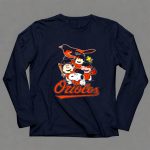 Baltimore Orioles Snoopy Charlie Brown Playing Baseball 6 Long Sleeves