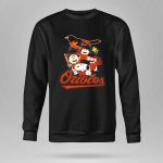Baltimore Orioles Snoopy Charlie Brown Playing Baseball 9 Sweatshirt
