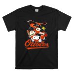 Baltimore Orioles Snoopy Charlie Brown Playing Baseball T Shirt 6