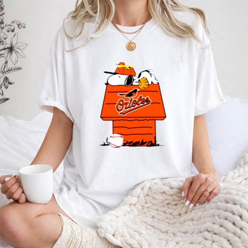 Baltimore Orioles Snoopy Woodstock The Peanuts Movie Baseball 1 T Shirt