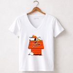 Baltimore Orioles Snoopy Woodstock The Peanuts Movie Baseball 5 Womens V Neck