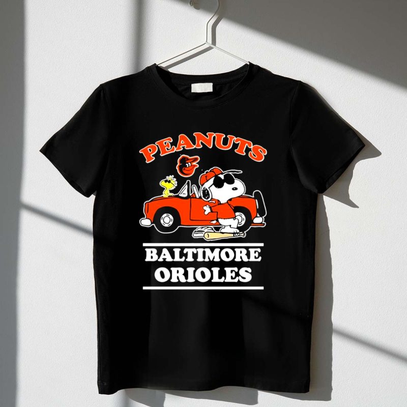 Baltimore Orioles X Peanuts Snoopy And Woodstock Car 1 T Shirt