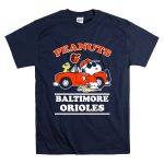 Baltimore Orioles x Peanuts Snoopy and Woodstock car T Shirt 7