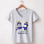 Baltimore Ravens Snoopy Bluey Football 7 Womens V Neck