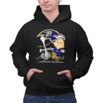 Baltimore Ravens Snoopy Dance With Logo And Characters 2 Hoodie