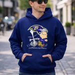 Baltimore Ravens Snoopy Dance With Logo And Characters 8 Hoodie