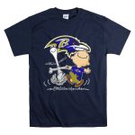 Baltimore Ravens Snoopy Dance With Logo And Characters T Shirt 7