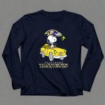 Baltimore Ravens Snoopy Driving Car with Woodstock 6 Long Sleeves