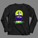 Baltimore Ravens Snoopy Halloween Moon Pumpkins 4 Long Sleeves