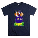 Baltimore Ravens Snoopy Halloween Witch Woodstock Pumpkin Football House T Shirt 7