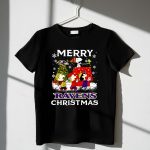 Baltimore Ravens Snoopy Merry Christmas Peanuts Lucy Linus Woodstock 1 T Shirt