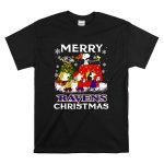 Baltimore Ravens Snoopy Merry Christmas Peanuts Lucy Linus Woodstock T Shirt 6