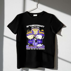 Baltimore Ravens Snoopy and Charlie Brown 30th anniversary 1996 2026 1 T Shirt