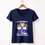 Baltimore Ravens Snoopy and Charlie Brown 30th anniversary 1996 2026 5 Womens V Neck