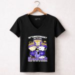 Baltimore Ravens Snoopy and Charlie Brown 30th anniversary 1996 2026 7 Womens V Neck